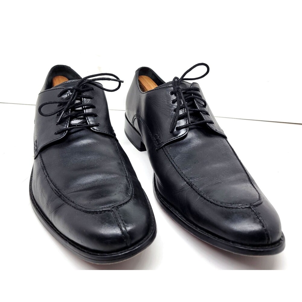 Cole Haan CO8100 Mens Black Leather Split Toe Derbys Size US 12 M Made In India